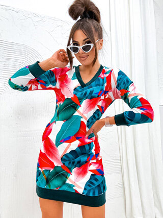 Royalfashion Naiste originaalmustriga minikleit