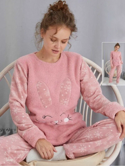Женская пижама Royalfashion с зайцем, полярного типа