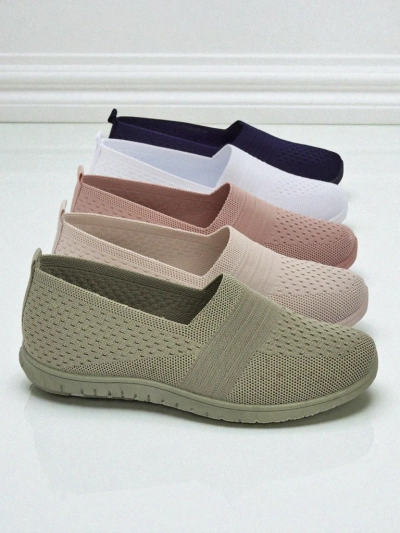 Gaia Verde naiste mokassiinid – mugavad rohelised kangast kingad madala kontsaga