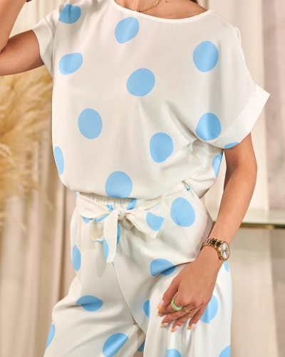Royalfashion Sinine ja valge naiste hernekomplekt