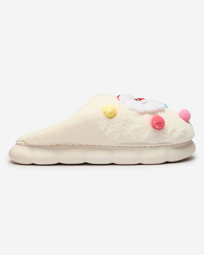 Royalfashion Christmas women's slippers in white Fertemse
