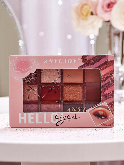 Палитра из 12 оттенков теней для век Ruby Glamour