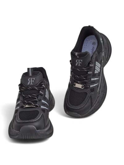 Naiste spordijalatsid Royalfashion Hypatia mustad madala kontsaga 5 cm