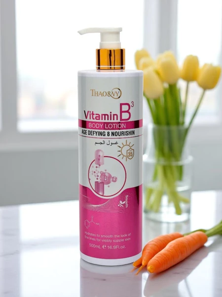 Vananemisvastane ja niisutav kehapiim B3-vitamiiniga AgeDefy