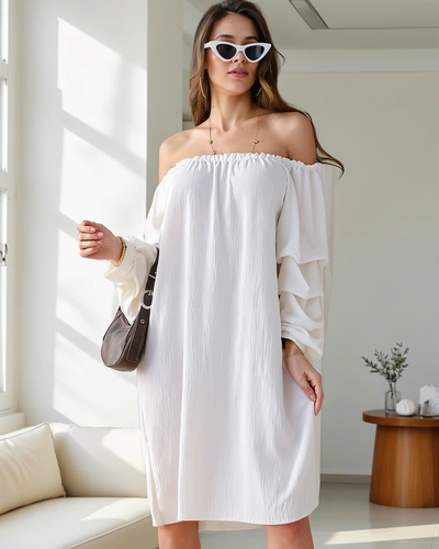 Royalfashion Smooth women's dress a la Spanish with ruffles