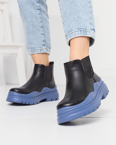 Naiste mustad libisevad saapad lillal Beja tallal - Jalatsid