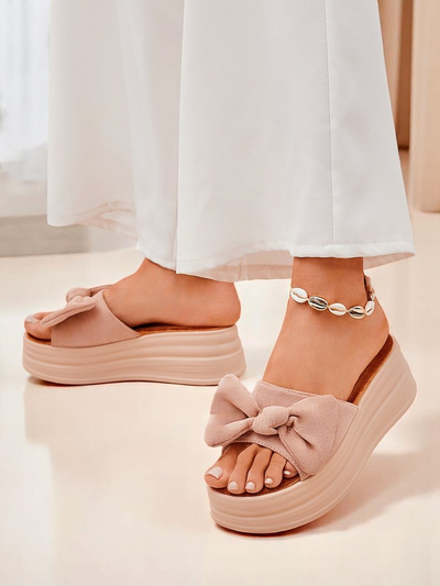 Royal Fashion Women's Platform Slides Givan