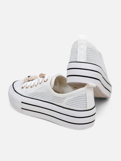 Royalfashion Women's perforated sneakers with embellishments Osdo