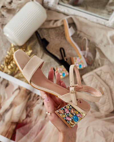 Royalfashion Women's Sandals on a post with crystals Ohvare