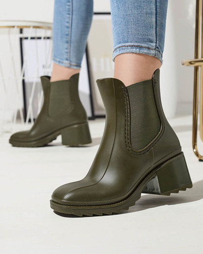 Dark green women's boots Caldala- Footwear