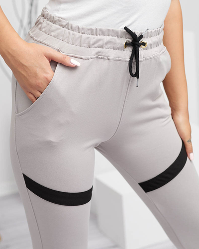 Women's light gray sweatpants - Clothing