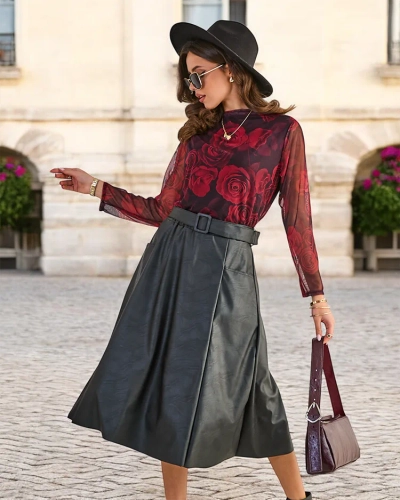 Royalfashion Kvinnor midi kjol PLUS STORLEK