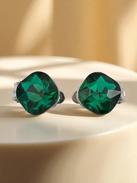 Royalfashion Women's Crystal Clip-on Earrings