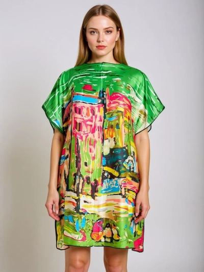 Pareo Athenia Verde by Royalfashion – värviline polüesterkleit põlvini