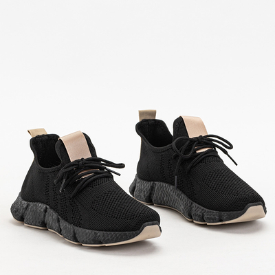 Mustad ja beežid naiste spordijalatsid Bommgi - Jalatsid