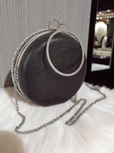 Royalfashion Women's Clutch Bag with Zirconia Elira Noir