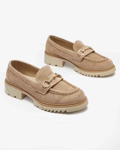 Royalfashion Helepruunid aroomikuga naiste mokassinad ketiga Imerila