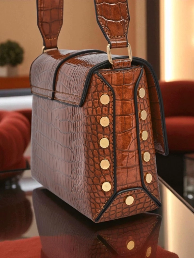 Royalfashion Patent Small Women's Faux Leather Bag Velia Crest