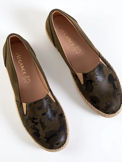 Green women's espadrilles in Nuhente camo - Footwear