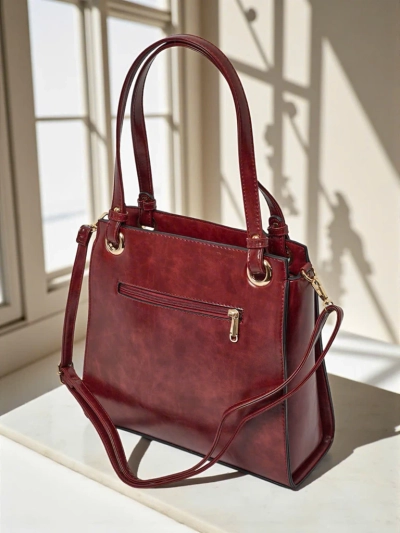 Naiste shopper-käekott, valmistatud ökonahast, Silent Raven