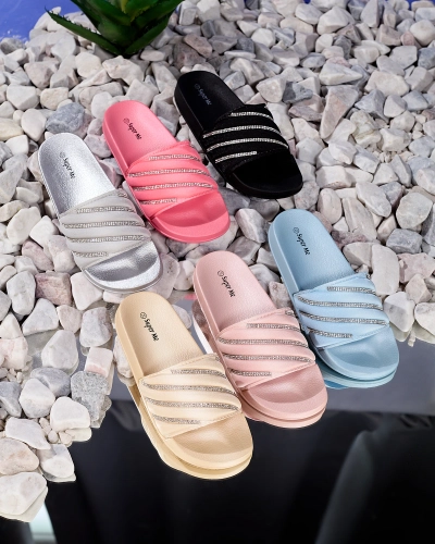 Sinised tsirkooniumoksiidiga naiste sussid Mytaris - Jalatsid