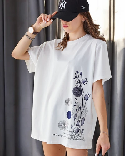Royalfashion Naiste puuvillane T-särk prindiga