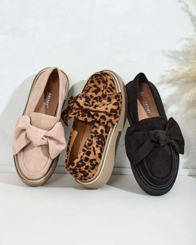 Royalfashion Women's half shoes with bow Eriz