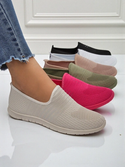 Naiste Mokassiinid Callista Beežid Hingavast Kangast Kevad Suvi