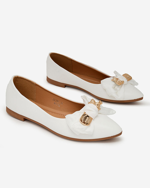 Royalfashion Women's ballerinas pointed toe with bow Retripo