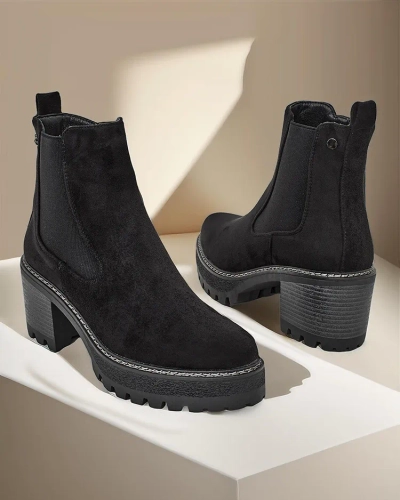 Royalfashion Eco-suóda kvinnor's ankle boots on a post Segori