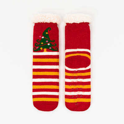 Women's socks with a Christmas pattern - Underwear