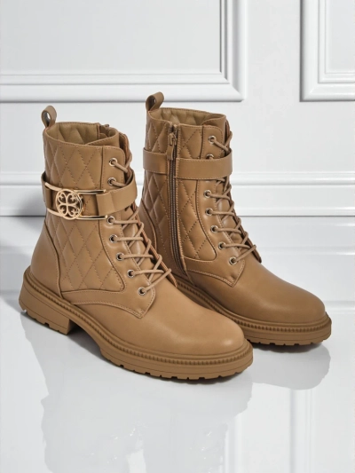 Quilted women's ankle boots made of ecological leather Sable Rose