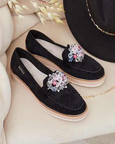 Royalfashion Мокасины с разноцветными камнями Restea