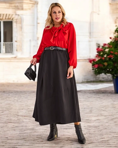 Royalfashion Kvinnor's midi kjol
