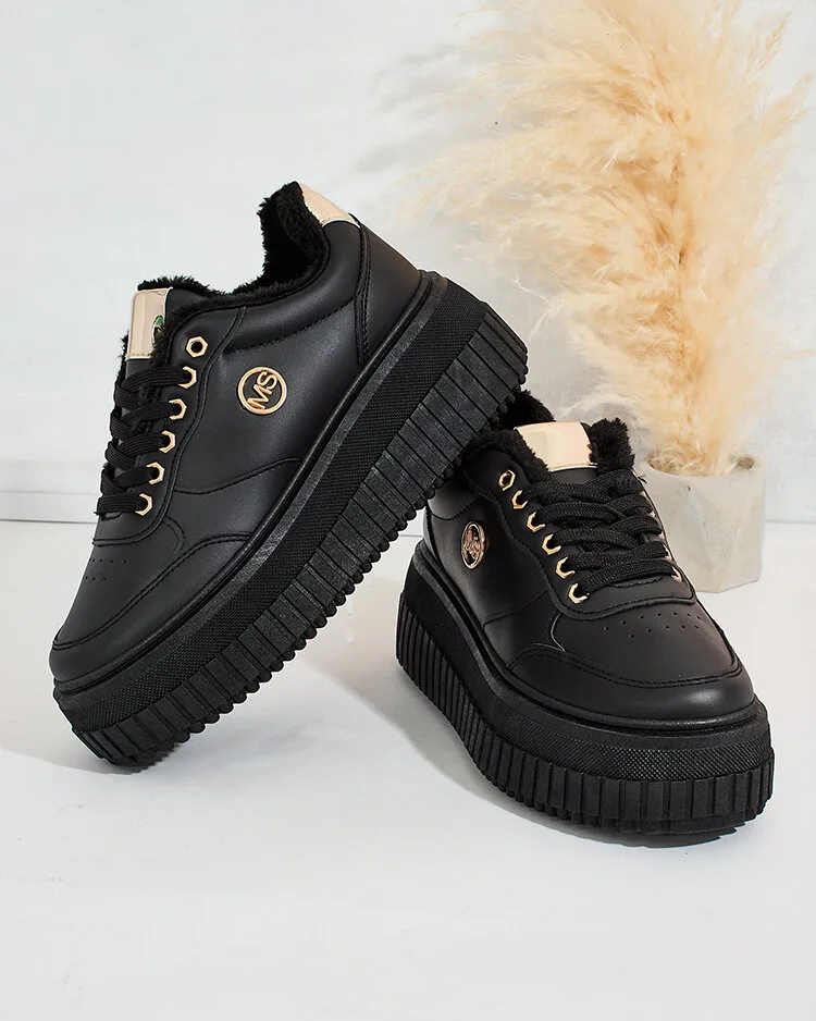 Royalfashion Warmed women's sneakers with fur Sofi