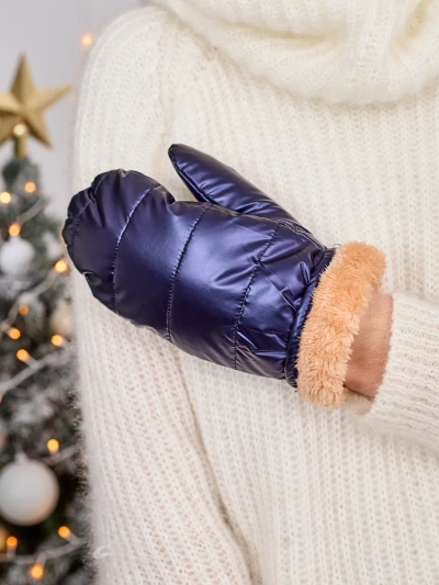 Royalfashion Women's navy blue gloves