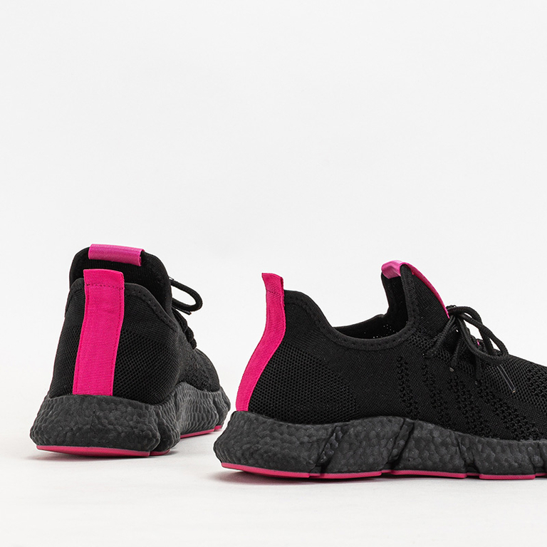 Black and fuchsia women's sports shoes Bommgi - Footwear