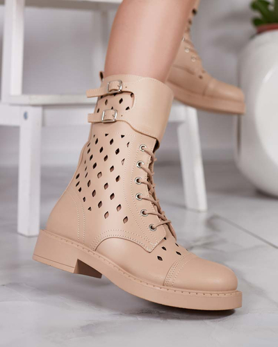 Royalfashion Women's openwork lace-up boots Belsel