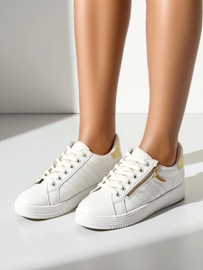 Royalfashion Women's sporty sneakers with decorative zipper Evrove