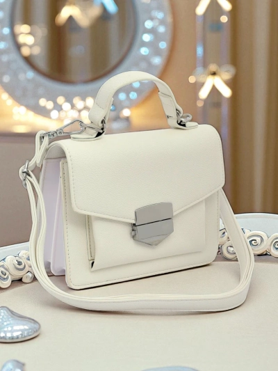 Royalfashion Women's Envelope Handbag with Handle Amalthea Avorio