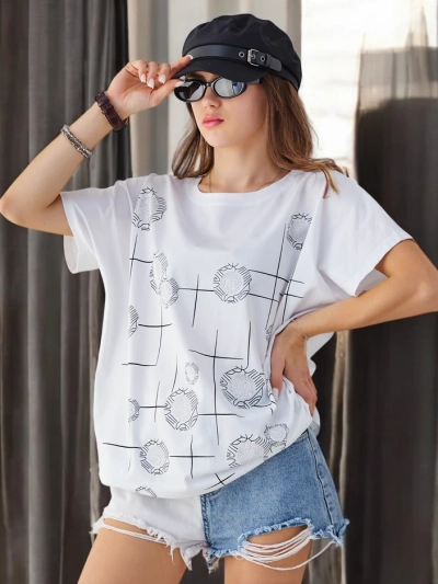 Royalfashion Women's Cotton T-Shirt with Print