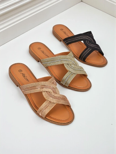 Royalfashion Женские шлепанцы плетеные Woven Breeze