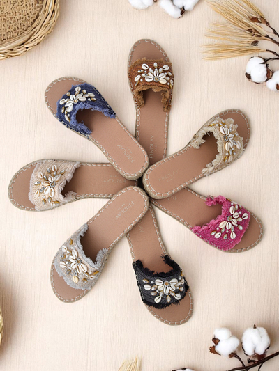 Royalfashion Helena Decor naiste sandaalid mustad espadrillid merekarbikestega