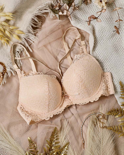 Royalfashion Women's bra decorated with lace