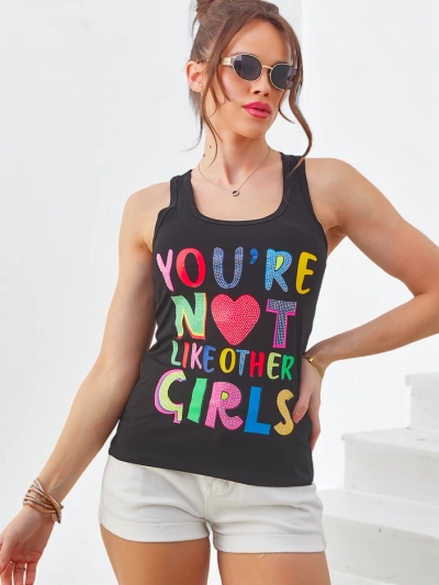 Royalfashion Women's Cotton Tank Top with Straps and Unique Prints