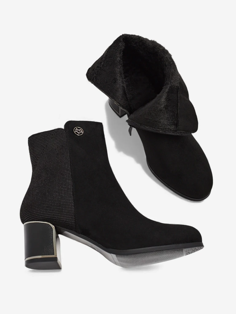 Women's Arshin eco-suede ankle boots with block heel
