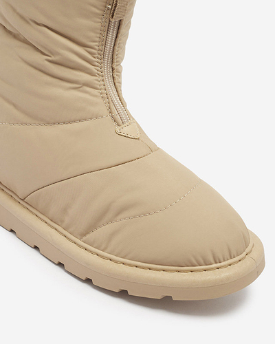OUTLET Light brown women's boots a'la snow boots Tirigga- Footwear