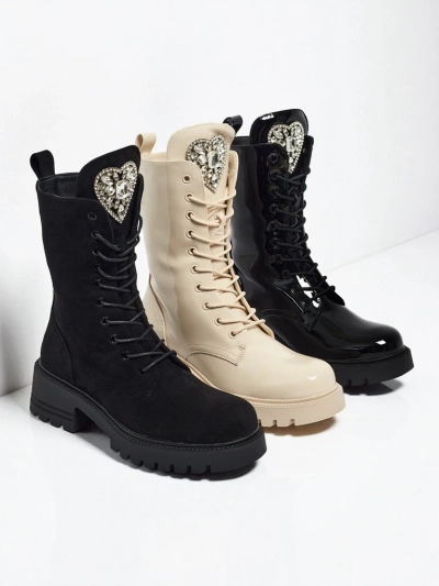 Emelune Eco Suede Lace-up Women's Ankle Boots