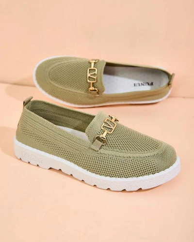 Royalfashion Naiste kangast mokassiinid kuldse kaunistusega Erticae