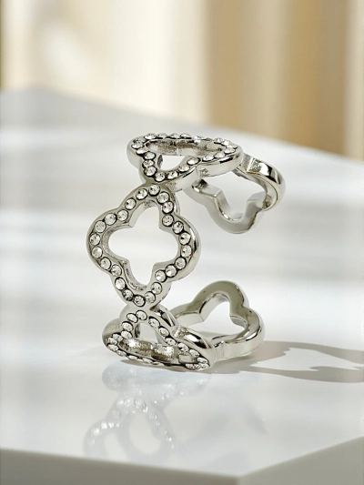 Ariadne Silverita bracelet with crystals – silver, geometric glamour design